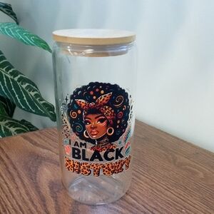 Black History Art Glass Jar